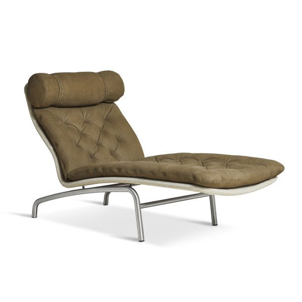The Vodder Chaise  - L�der Touch oliven  